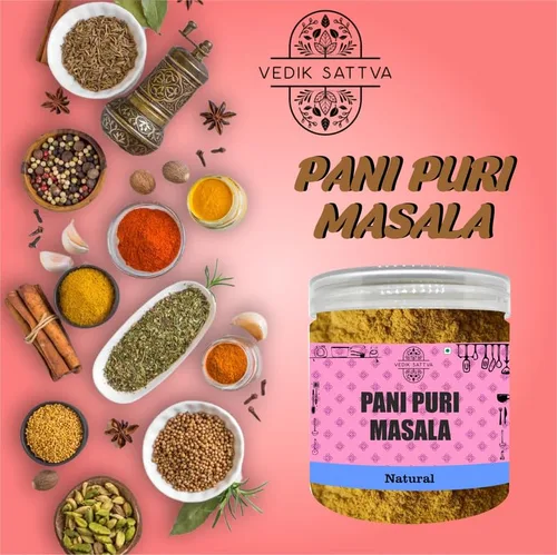 Vista 2 de Vedik Sattva Natural Pani Puri Masala 1 onza / 28.35 GM Paquete de 1 caja