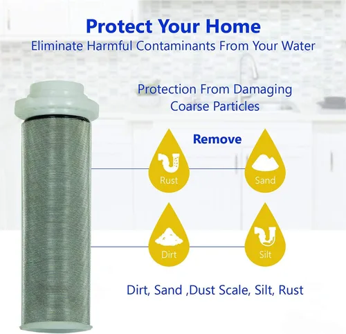 Vista 2 de Express Water - Filtro de agua para sedimentos para toda la casa, girar, 50 micrones Reusable 50 Micron Cartridge for Extended Use, 1” and 3/4