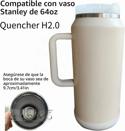 Vista 5 de Tapa de repuesto para vaso de 40 onzas, apta para vaso Stanley Adventure Quencher H2.0 de 40 onzas y 64 onzas (rosa de 40 onzas)