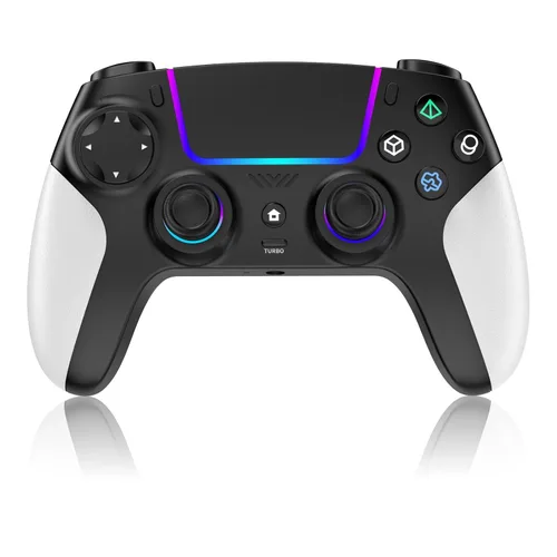 Vista 8 de VidPPluing Wireless Controller Compatible with PS5/Android/IOS/MAC/Steam Deck, Gamepad with LED Lighting/Hall Effect Trigger/Turbo/Macro/Dual