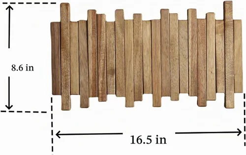 Vista 5 de Perchero de Piano de Madera Natural Montado en la Pared Perchero de Pared Gancho de Pared Abatible con 5 Ganchos Gancho de Pared para Entrada