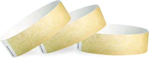 Vista 10 de 500 pulseras Wristco Let's Party Tyvek para eventos, a prueba