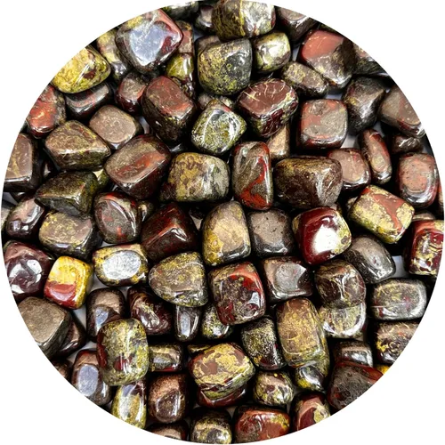Vista 10 de GAF TREASURES Piedras pulidas de piedra de sangre africana de 1/2 libra, piedra preciosa de sangre africana pulida, cristales curativos de piedra