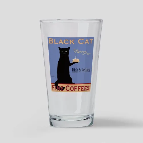 Vista 5 de CafePress Otro Black Cat - Vaso de pinta, 16 onzas Transparente - Otro vaso de pinta de gato negro