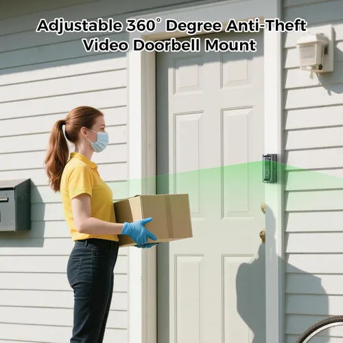 Vista 6 de Soporte para timbre Blink ajustable en ángulo de 360° compatible con timbre de video Blink (modelo 2025), soporte de cámara sin taladrar
