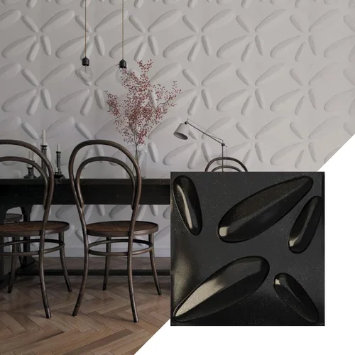 Vista 14 de Ekena Millwork 19 5/8 pulgadas de ancho x 19 5/8 pulgadas de alto, pétalo EnduraWall decorativo 3D, cobre envejecido (cubre 2.67 pies cuadrados).