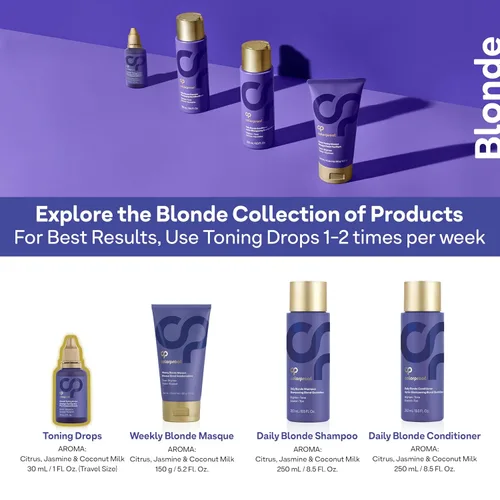 Vista 8 de Colorproof Toning Drops - Tóner para cabello rubio con aroma a cítricos, jazmín y leche de coco, altamente pigmentado, tóner instantáneo
