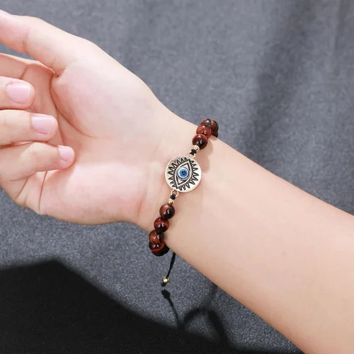 Vista 6 de ZPMMPZ Natural Stone Beaded Bracelet for Men Birthday Christmas