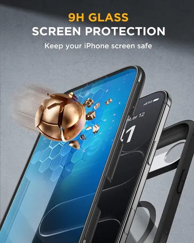 Vista 413 de Miracase Serie de vidrio para iPhone 11 de 6.1 pulgadas, funda protectora de cuerpo completo resistente mejorada con protector de pantalla de vidrio