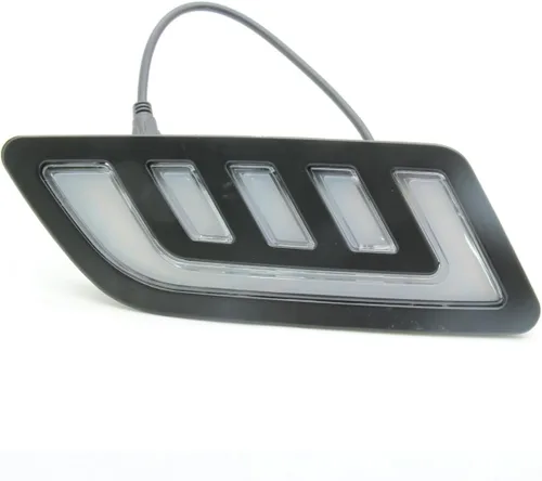 Vista 3 de Auto-Tech - 1 par de luces LED de circulación diurna DRL con luz amarilla de repuesto para Nissan NP300/NAVARA 2016-2019