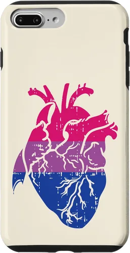 Vista 9 de Funda de regalo para enfermera LGBTQ para iPhone 14 con corazón anatómico y orgullo bisexual