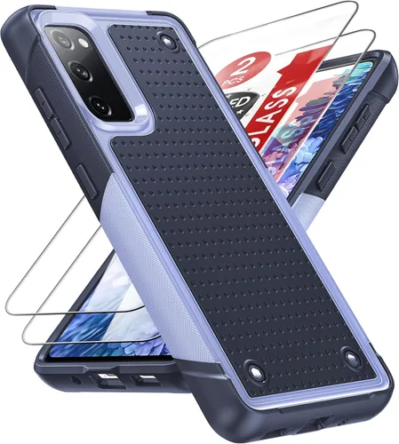 Vista 34 de LeYi Funda para Galaxy S21 FE-5G: Funda Samsung S21 FE con protector de pantalla, doble capa protectora de policarbonato duro y TPU suave Android
