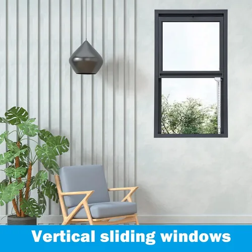 Vista 3 de Cerradura de puerta corrediza ajustable, barra de seguridad para puerta corredera, barra de seguridad para ventana, cerraduras de ventana, cerradura