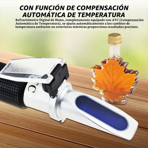 Vista 4 de 0-10% refractómetro Brix para probar contenido de azúcar jarabe de savia de arce, soluciones de azúcar de baja concentración, té, medición portátil