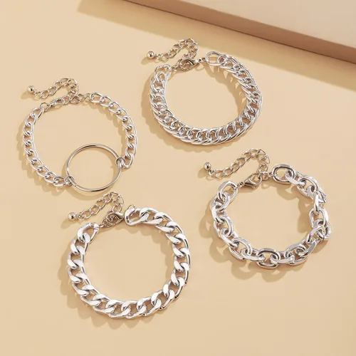 Vista 56 de Long tiantian Pulsera de oro gruesa para mujer, pulseras de oro delicadas, pulseras para mujer, pulseras apilables de eslabones de cadena
