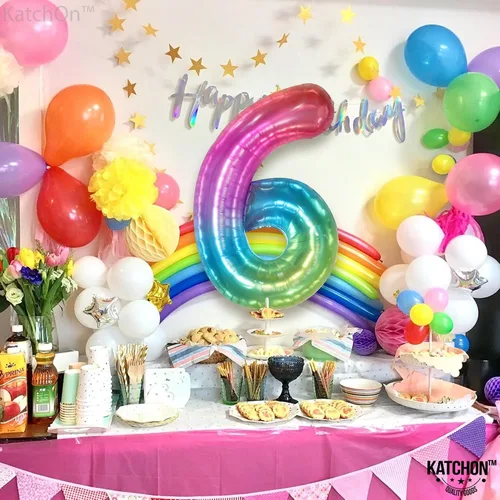 Vista 204 de KatchOn Globo negro del número 1 de 40 pulgadas, globo de feliz cumpleaños Large Mylar Number One Balloon for 1st Birthday Decorations, Foil