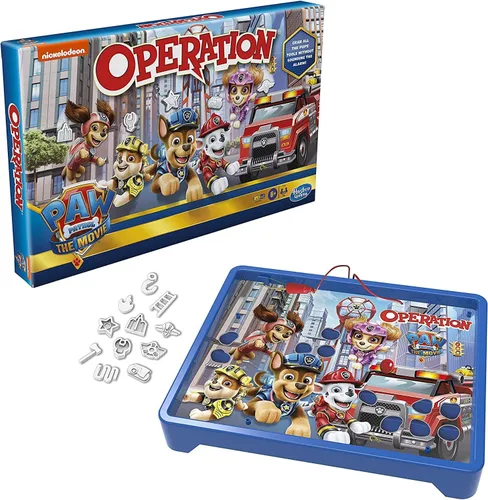 Vista 3 de Operation Game: Paw Patrol The Movie Edition Juego de mesa para niños de 6 años en adelante, juego de Paw Patrol de Nickelodeon para 1 o más
