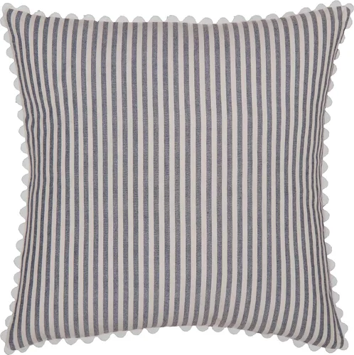 Vista 2 de Piper Classics Farmhouse Ticking - Funda de almohada azul a rayas, 18 x 18 pulgadas, cuadrada, 100% algodón