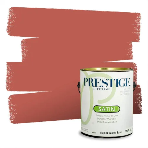 Vista 681 de Prestige Paints Pintura exterior e imprimación en uno, 1 galón, plano, coincidencia comparable de Valspar* Amber Rose*