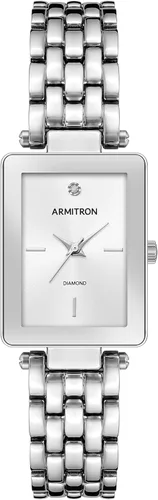 Vista 5 de Armitron Reloj de pulsera con brazalete y esfera de diamantes genuinos para mujer, 75-5769