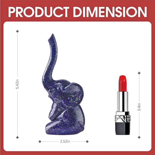 Vista 5 de PUDDING CABIN Soporte para anillos de elefante morado, lindo organizador de anillos, regalo único de elefante para mujeres, mamá, día de la madre