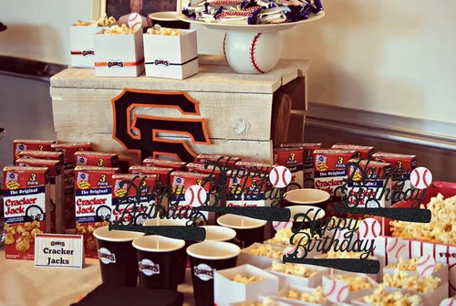 Vista 4 de Decoración para pastel de béisbol de feliz cumpleaños, suministros de decoración de fiesta de béisbol con purpurina negra, perfecto para cumpleaños