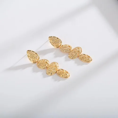 Vista 4 de Long Gold Dangle Earrings For Women