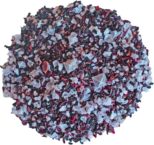 Vista 2 de Wild Hibiscus Flakes de sal piramidal de flores, 3.5 onzas