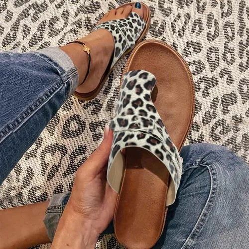 Vista 14 de Sandalias planas de verano elegantes para mujer, sandalias ortopédicas para mujer, soporte de arco