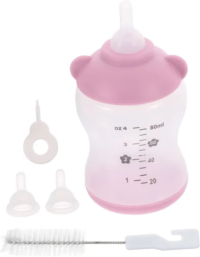 Vista 10 de Mipcase 3 juegos de botellas de lactancia para gatitos de 2.7 fl oz, mini perro, cachorro, botella para mascotas, chupetes para animales recién