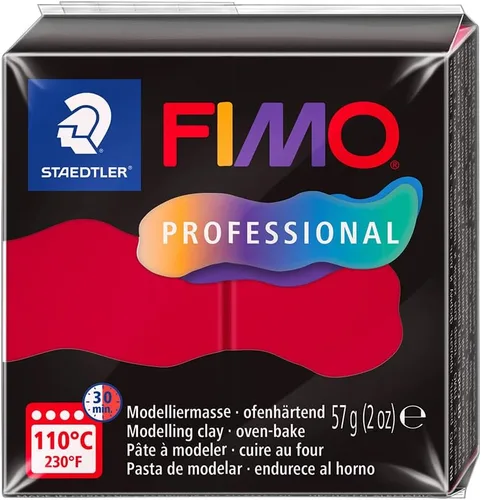 Vista 28 de STAEDTLER Arcilla de modelado de polímero FIMO Professional - Arcilla para hornear al horno - Negro, 2.01 oz - 1 bloque, 8040-9