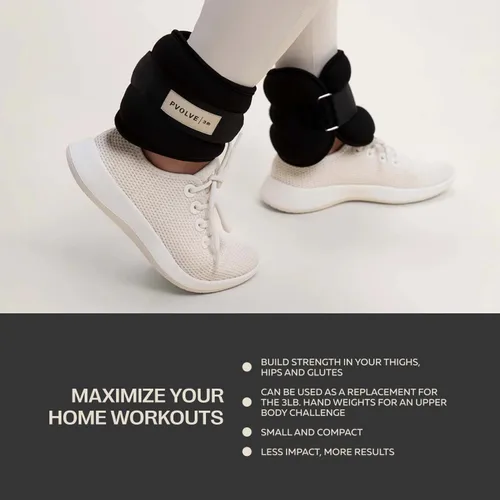 Vista 4 de Pvolve Adjustable Ankle Weights for Men & Women, Wrist or Ankle Weights, Tone and Sculpt Your Body, Legs & Core, Used for at Home Workouts, Walking