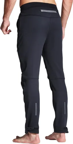 Vista 2 de Souke Sports Pantalones de ciclismo de invierno para hombre, a prueba de viento, de forro polar térmico para ciclismo pantalones deportivos
