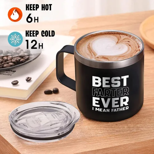 Vista 2 de Mejor Padre que Flatea, Quiero Decir Padre, Taza del Día del Padre - Mejor Taza de Papá del Mundo - Taza de Chistes de Papá Taza de Papá Papá Tazas