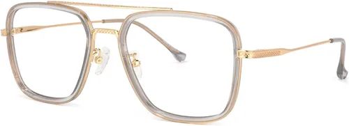 Vista 4 de Zeelool Lentes de lectura con bloqueo de luz azul aviador para hombres y mujeres con revestimiento antirreflectante Nayeli ZTX898397