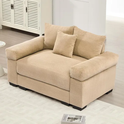 Vista 80 de ODUSE-DAILY Sofá modular de gran tamaño de 117.3 pulgadas, sofás modulares grandes de pana para sala de estar, sofás de 3 plazas, moderno juego