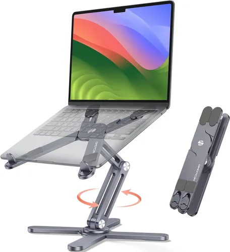 Vista 16 de OMOTON LA10 - Soporte giratorio para portátil de 360°, plegable para Negro