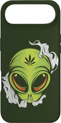 Vista 27 de Alien UFO Cannabis Marijuana Weed Hemp THC Ganja Gift Case for iPhone 17