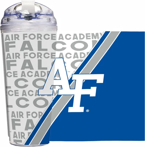Vista 113 de Rico Industries Taza acrílica NCAA estándar de 24 onzas con tapa con bisagra, taza de doble pared oficialmente licenciada con pajita