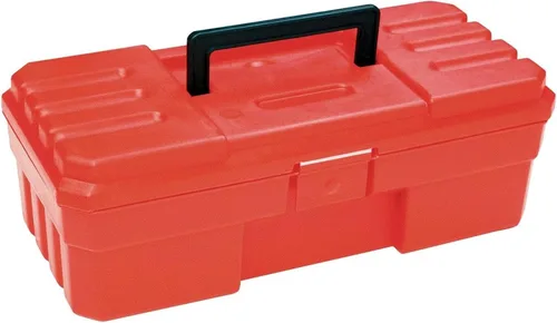 Vista 10 de Akro-Mils 9912 Caja de herramientas de plástico, color rojo, 12 pulgadas