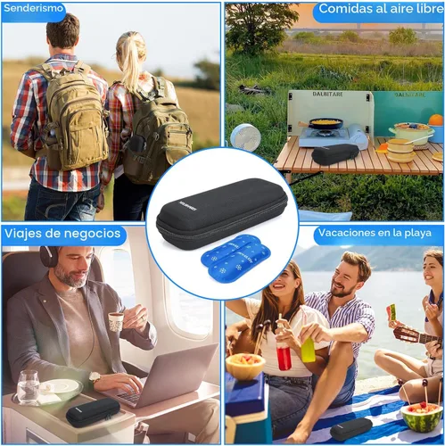 Vista 7 de Estuche de viaje enfriador de insulina YOUSHARES, bolsa de refrigeración para medicinas GLP-1 para diabéticos para Zepbound para la pluma Mounjaro