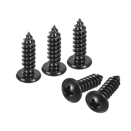 Vista 23 de uxcell 8mm x 3mm Tornillo Phillips de cabeza plana autorroscante, 100 piezas - Tornillo de cabeza redonda de acero inoxidable 304 con rosca completa