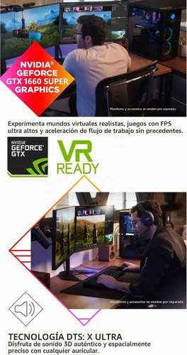 Vista 4 de HP OMEN 40L Gaming Tower, i7-14700F, GTX 1660 Super, 16GB DDR5, 1TB SSD