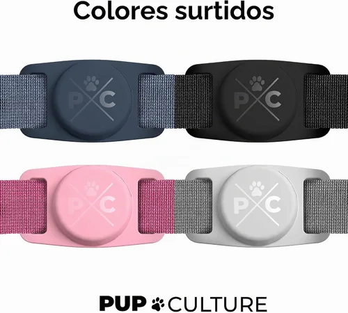 Vista 7 de Collar para Perro Pup Culture AirTag Collar Protector y Duradero para AirTag de Perro - Rastrea a Tu Mascota Usando la Tecnología Apple AirTag