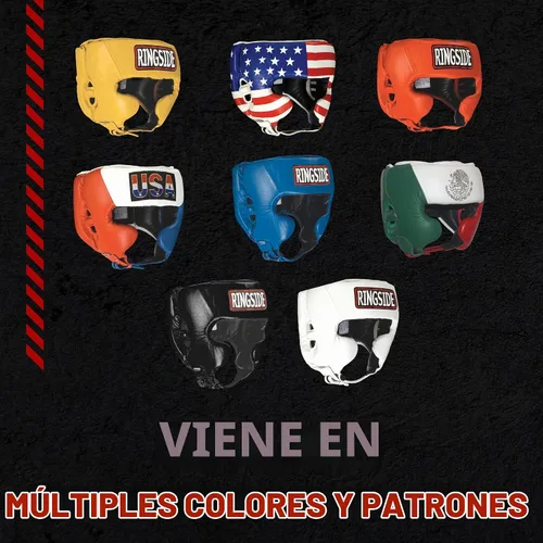 Vista 6 de Ringside, Muay Thai, MMA, casco con protección para enfrentamiento de boxeo con laterales Negro