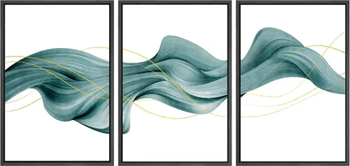 Vista 38 de SIGNWIN Lienzo enmarcado para pared, juego de arte dramático de cielo tormentoso, ilustraciones de paisaje nuboso Moody, arte moderno decorativo