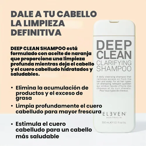 Vista 2 de ELEVEN AUSTRALIA Champú Deep Clean Deja tu cuero cabelludo hidratado y saludable