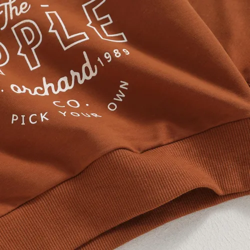 Vista 4 de Disfraz de Halloween para bebé, sudadera de calabaza con cuello redondo, suéter de manga larga, ropa de otoño