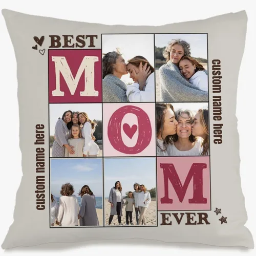 Vista 10 de Custom Pillow Case with One Photo and Text turning your favorite moment into a personalized throw pillow that adds warm home décor and brings gift