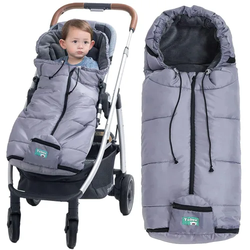 Vista 12 de Yobee Saco de dormir universal resistente a la intemperie para cochecito, cómodo y cálido, ajustable, seguro, manta impermeable para todos